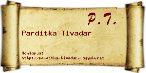Parditka Tivadar névjegykártya